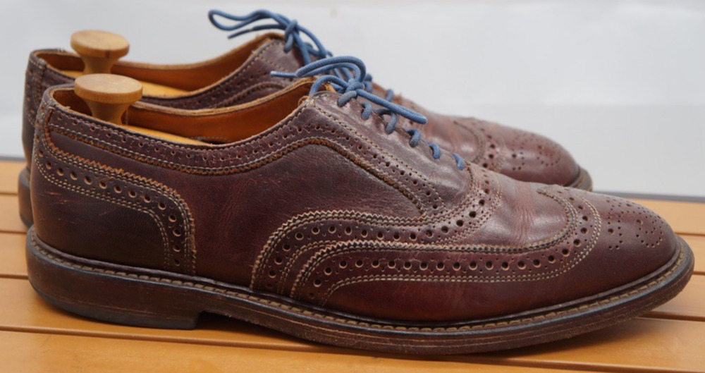 Allen Edmonds MCTAVISH Wingtip Chestnut Brown Shoes Size 10.5 (E Wide)